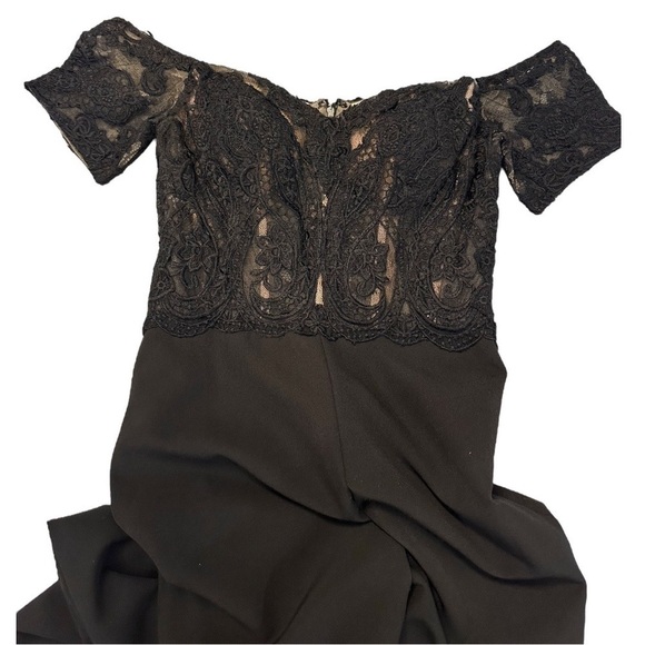 BADGLEY MISCHKA Collection Off-the-Shoulder Lace Corset Jumpsuit Jumper Size 4 - Picture 7 of 10